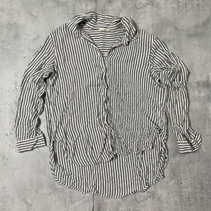 Jane and Delancey Women's Anthropologie Black White Stripe‎ Top Blouse Size M